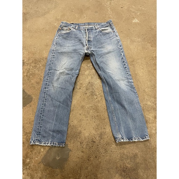 Levi's Other - Vintage Levis 501 Jeans Mens 38x28 Light Blue Straight Leg Button Fly USA 90s